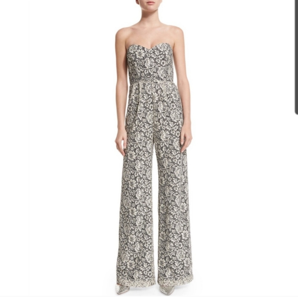 Parker "Clay" strapless lace jumpsuit